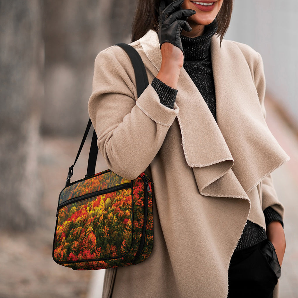 Autumn Mountain Print Double Strap Bible Bag
