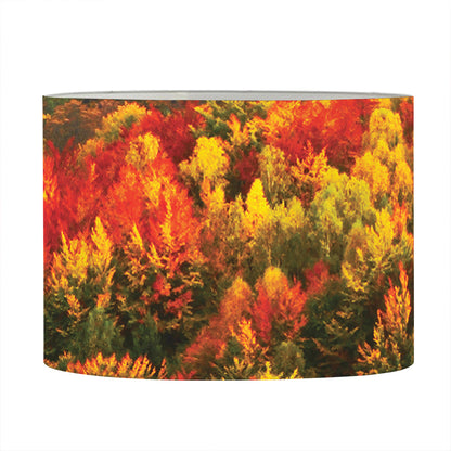 Autumn Mountain Print Drum Lamp Shade