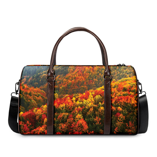 Autumn Mountain Print Duffle Bag