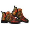 Autumn Mountain Print Flat Ankle Boots