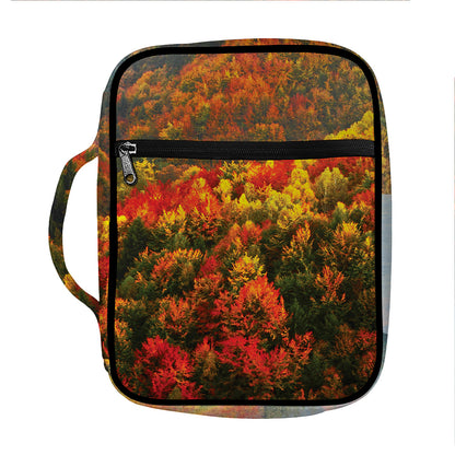 Autumn Mountain Print Front Pocket Bible Bag