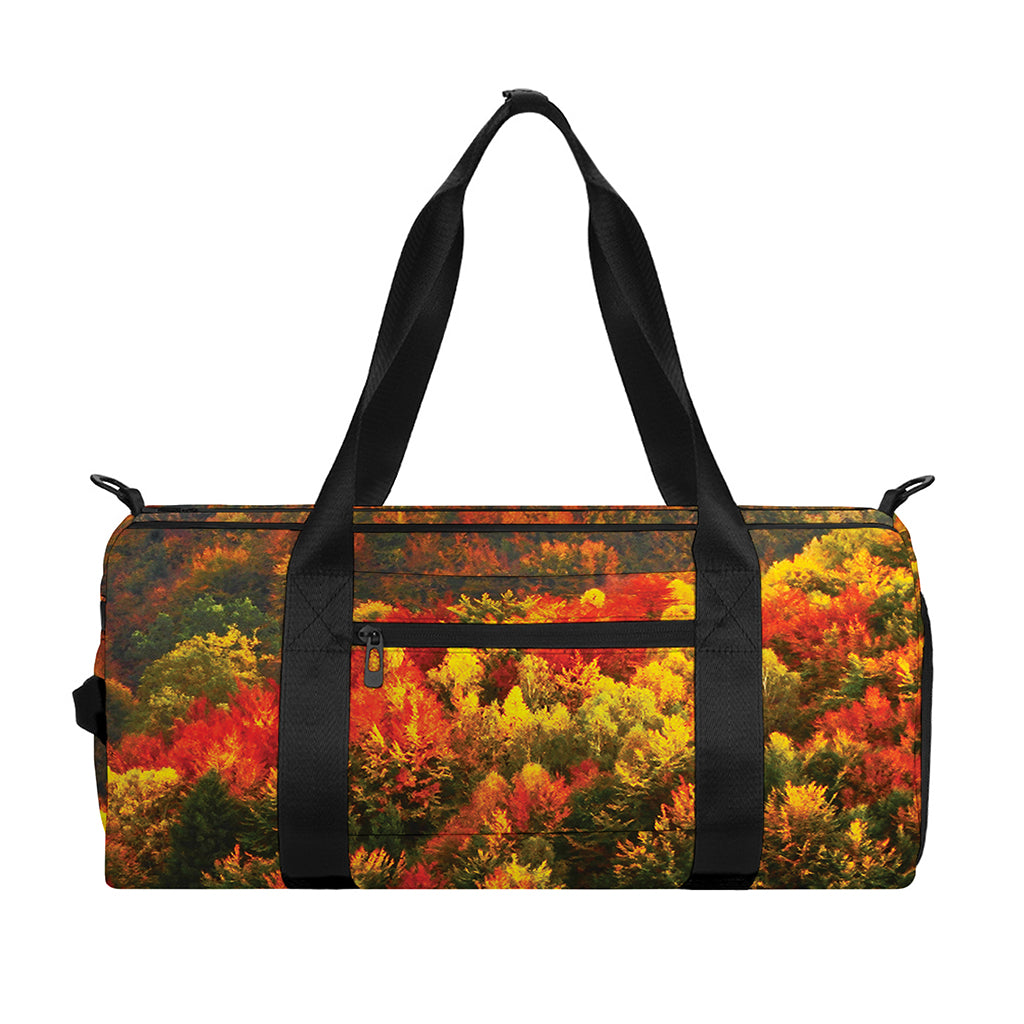Autumn Mountain Print Gym Bag