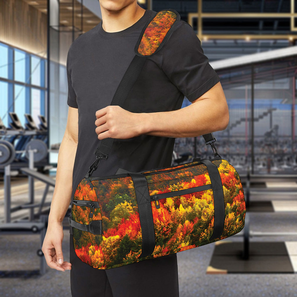 Autumn Mountain Print Gym Bag
