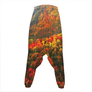 Autumn Mountain Print Hammer Pants