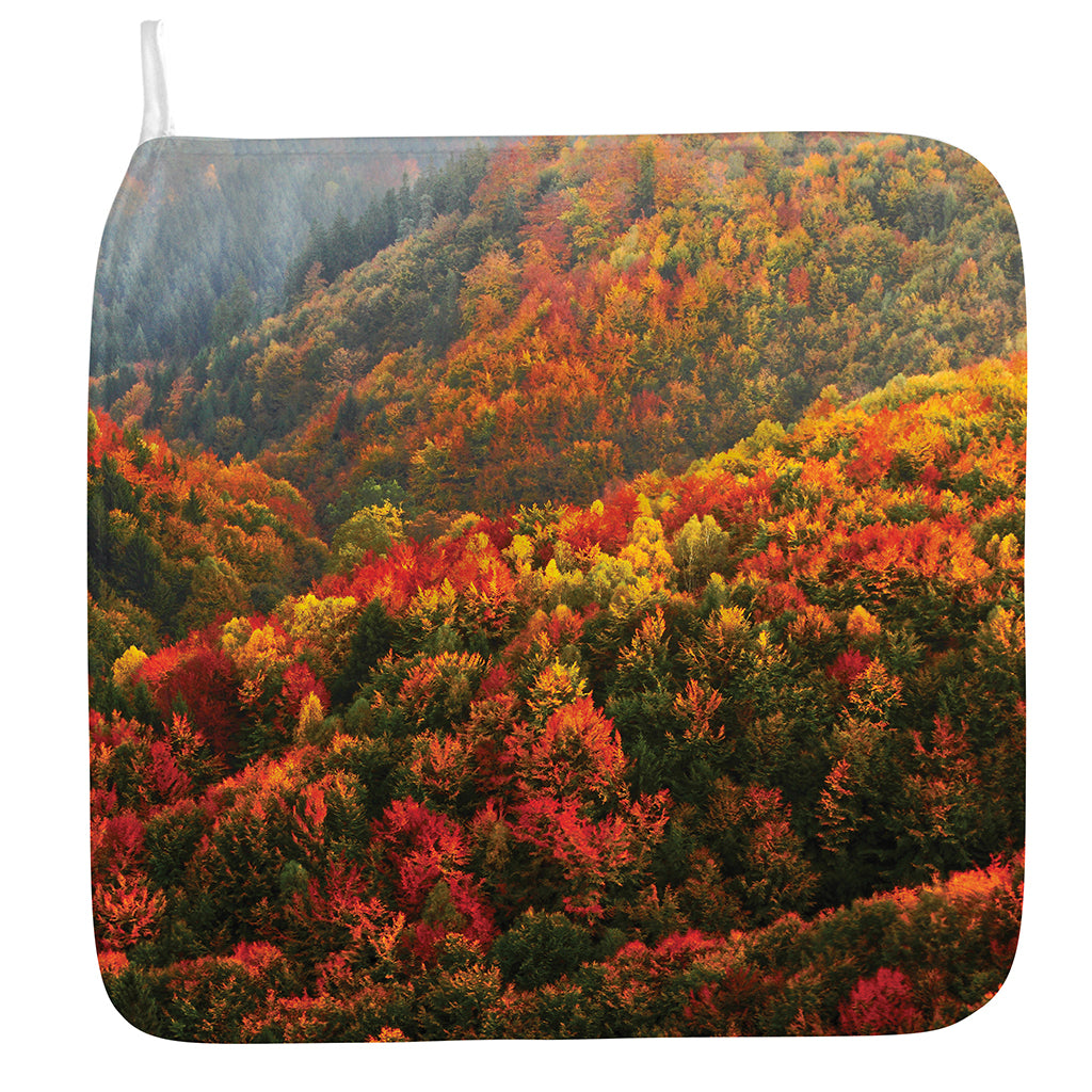 Autumn Mountain Print Hand Towel