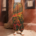Autumn Mountain Print Harem Pants