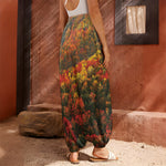 Autumn Mountain Print Harem Pants