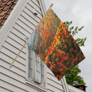 Autumn Mountain Print House Flag