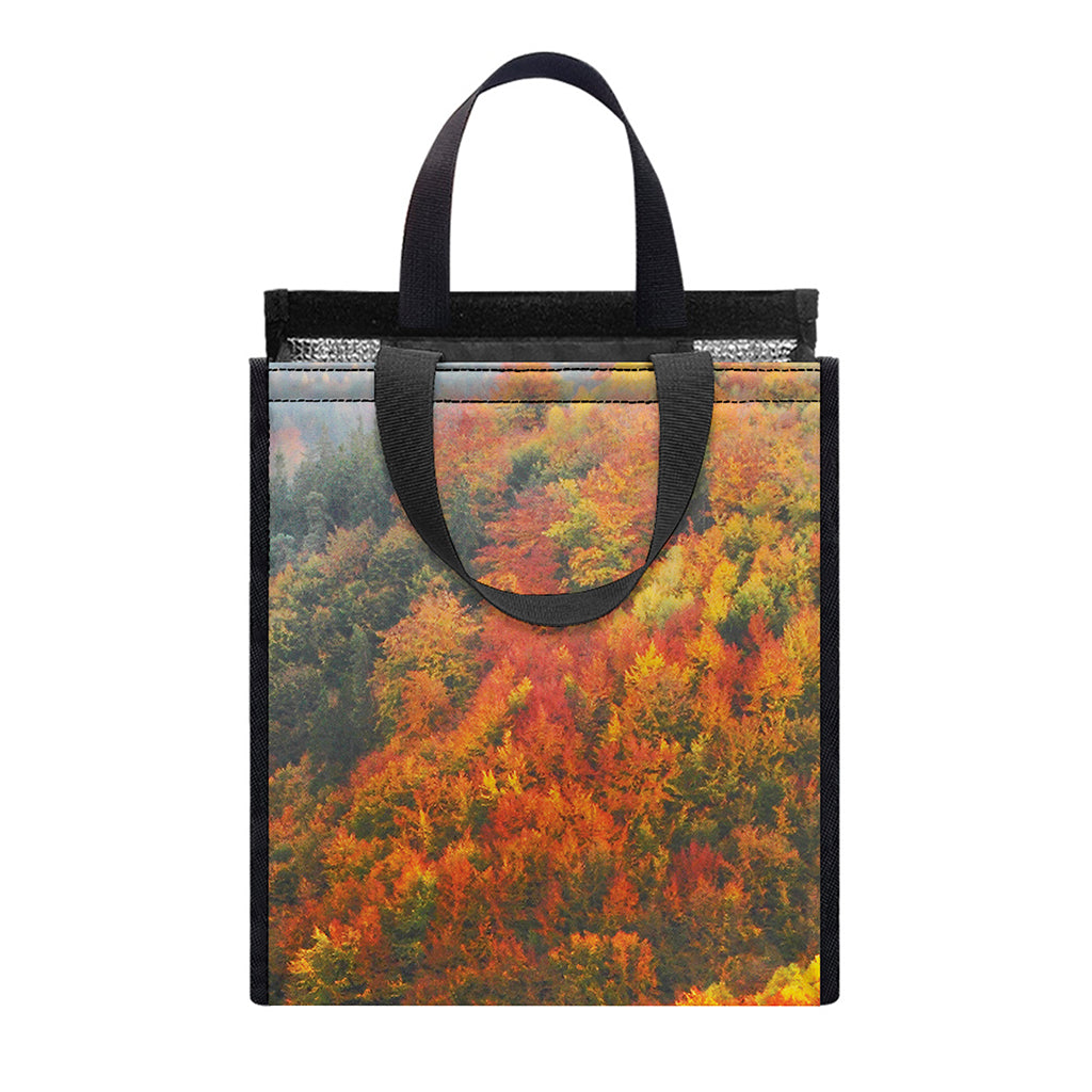 Autumn Mountain Print Insulated Lunch Tote
