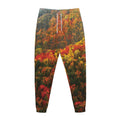 Autumn Mountain Print Jogger Pants