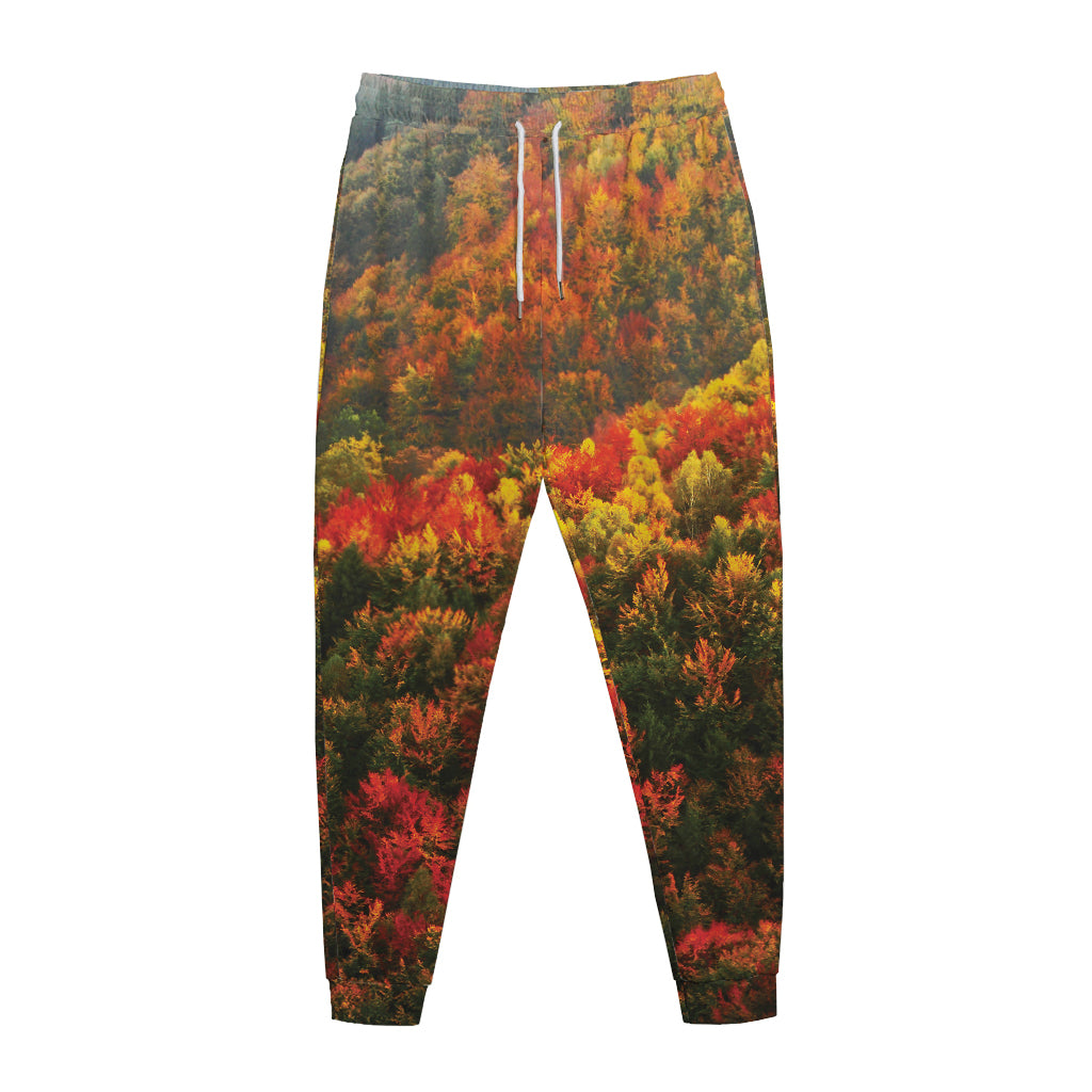 Autumn Mountain Print Jogger Pants