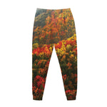 Autumn Mountain Print Jogger Pants