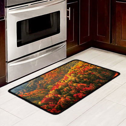 Autumn Mountain Print Kitchen Mat