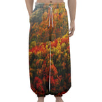 Autumn Mountain Print Lantern Pants