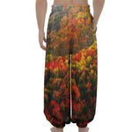 Autumn Mountain Print Lantern Pants