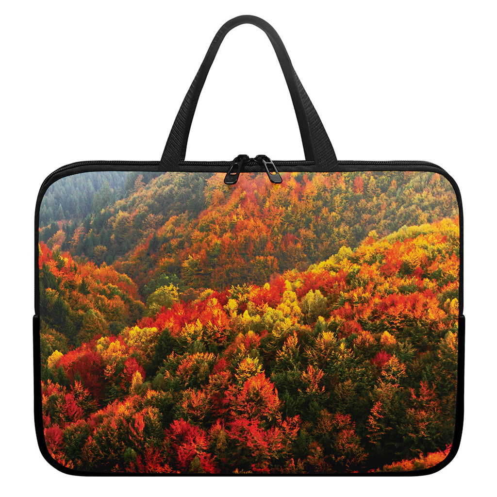 Autumn Mountain Print Laptop Sleeve With Handle