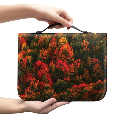 Autumn Mountain Print Leather Bible Cover