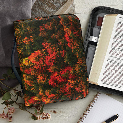 Autumn Mountain Print Leather Bible Cover