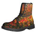 Autumn Mountain Print Lace-Up Boots