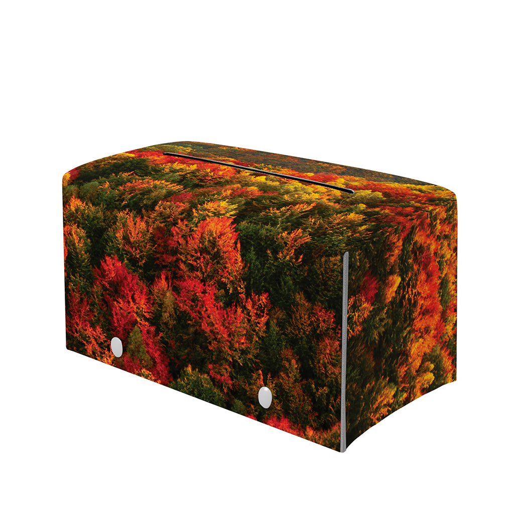 Autumn Mountain Print Leather Tissue Box Cover