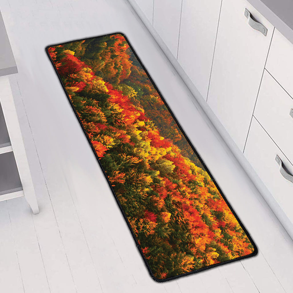 Autumn Mountain Print Long Kitchen Mat