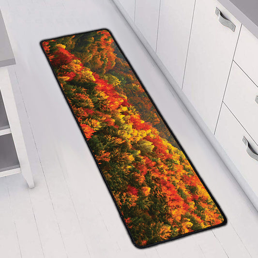 Autumn Mountain Print Long Kitchen Mat