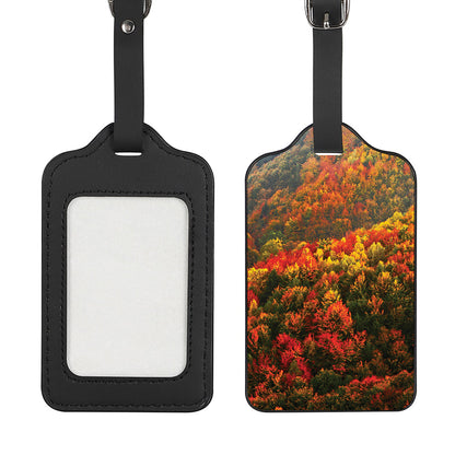 Autumn Mountain Print Luggage Tag