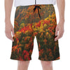 Autumn Mountain Print Men's Beach Shorts