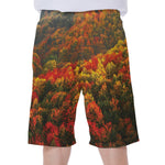 Autumn Mountain Print Men's Beach Shorts