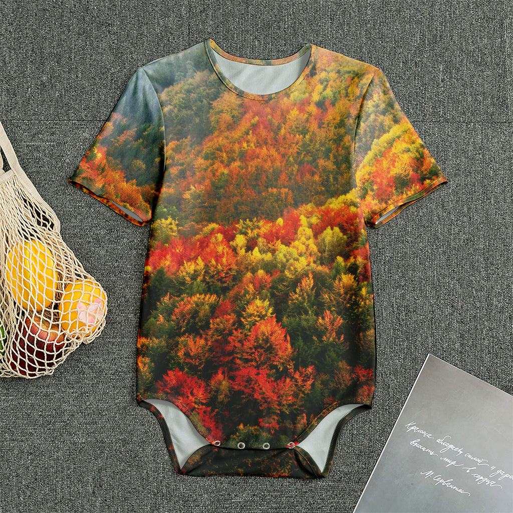 Autumn Mountain Print Men's Bodysuit