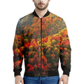 Autumn Mountain Print Men's Bomber Jacket
