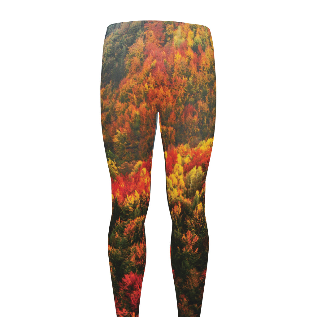 Autumn Mountain Print Men's leggings