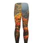 Autumn Mountain Print Men's leggings