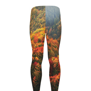 Autumn Mountain Print Men's leggings