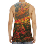 Autumn Mountain Print Men's Muscle Tank Top