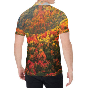 Autumn Mountain Print Men's Shirt