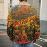 Autumn Mountain Print Men's Shirt Jacket