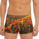 Autumn Mountain Print Men's Short Boxer Briefs