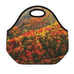 Autumn Mountain Print Neoprene Lunch Bag