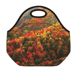 Autumn Mountain Print Neoprene Lunch Bag