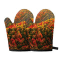 Autumn Mountain Print Oven Mitts