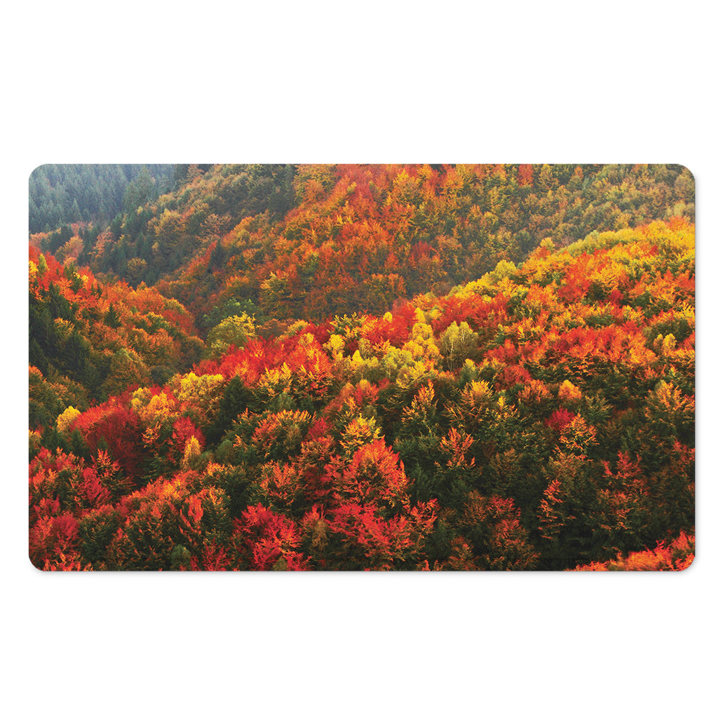 Autumn Mountain Print Polyester Doormat