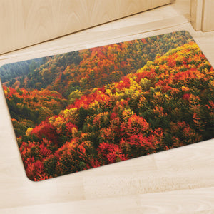 Autumn Mountain Print Polyester Doormat