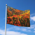 Autumn Mountain Print Polyester Flag