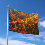 Autumn Mountain Print Polyester Flag