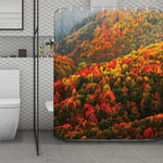Autumn Mountain Print Polyester Shower Curtain