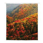 Autumn Mountain Print Polyester Shower Curtain