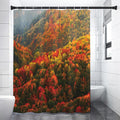 Autumn Mountain Print Premium Shower Curtain
