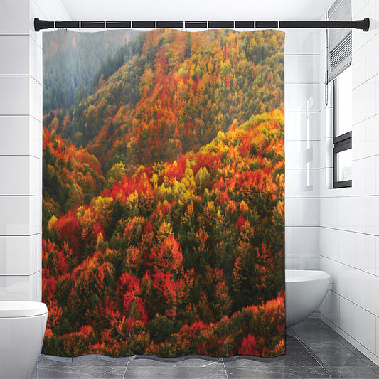 Autumn Mountain Print Premium Shower Curtain
