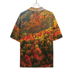 Autumn Mountain Print Rayon Hawaiian Shirt